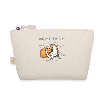 Guinea Pig Hamster Hairy Potato Cute - Organic Pouch - nature - Front