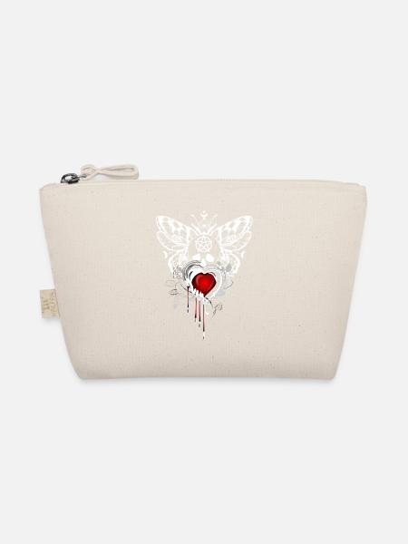 Schmetterlingsherz Gothic Tattoo - Bio-Täschchen - Natur