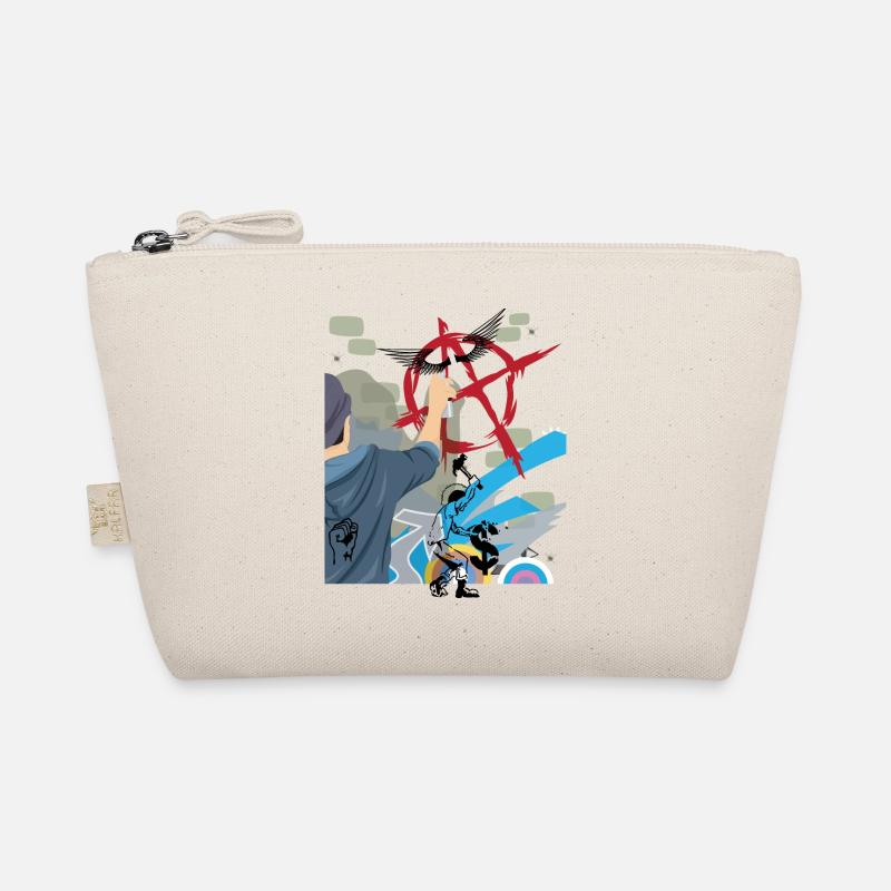 Anarchy punk graffiti Organic Pouch
