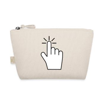 Click Here - Index Finger Click Icon - Organic Pouch - nature - Front