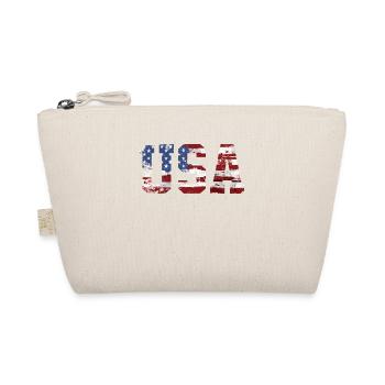 USA flag - Organic Pouch - nature - Front