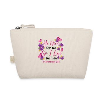 Christian bible verse flower butterfly - Organic Pouch - nature - Front
