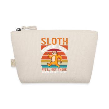 Sloth team running jogging - Organic Pouch - nature - Front