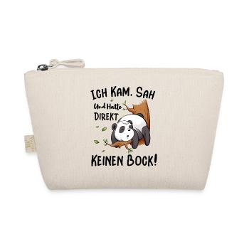 Ich kam sah und hatte direkt keinen Bock - Bio-Täschchen - Natur - Vorne
