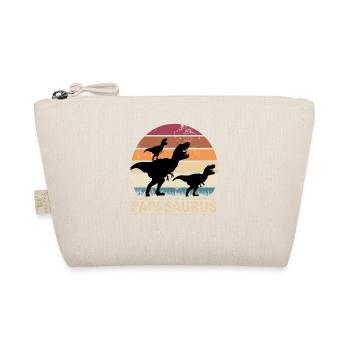 Papasaurus dinosaur kids dinos gift - Organic Pouch - nature - Front