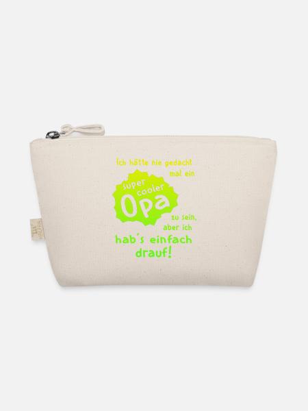 Opa - Super Cool - Bio-Täschchen - Natur - Vorne