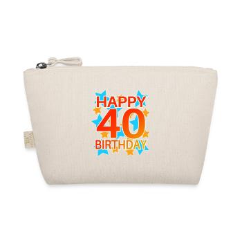 40 Jahre Geburtstag Geschenkidee - Bio-Täschchen - Natur - Vorne