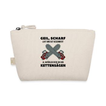 Kettensäge Motorsäge Waldarbeiter Geschenk - Bio-Täschchen - Natur - Vorne
