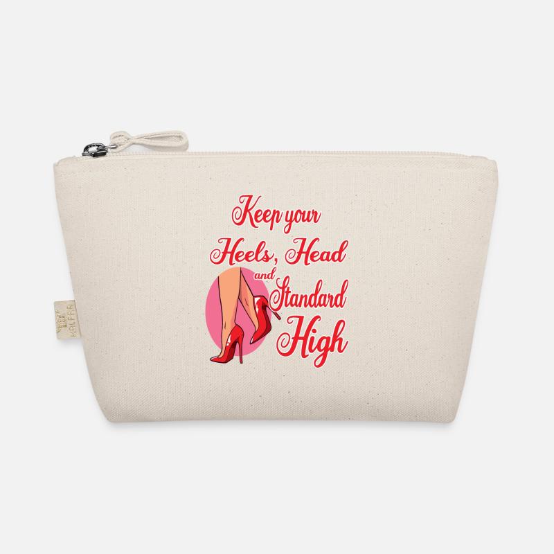 Keep Your Heels, Head and Standard High - Bio-Täschchen - Natur