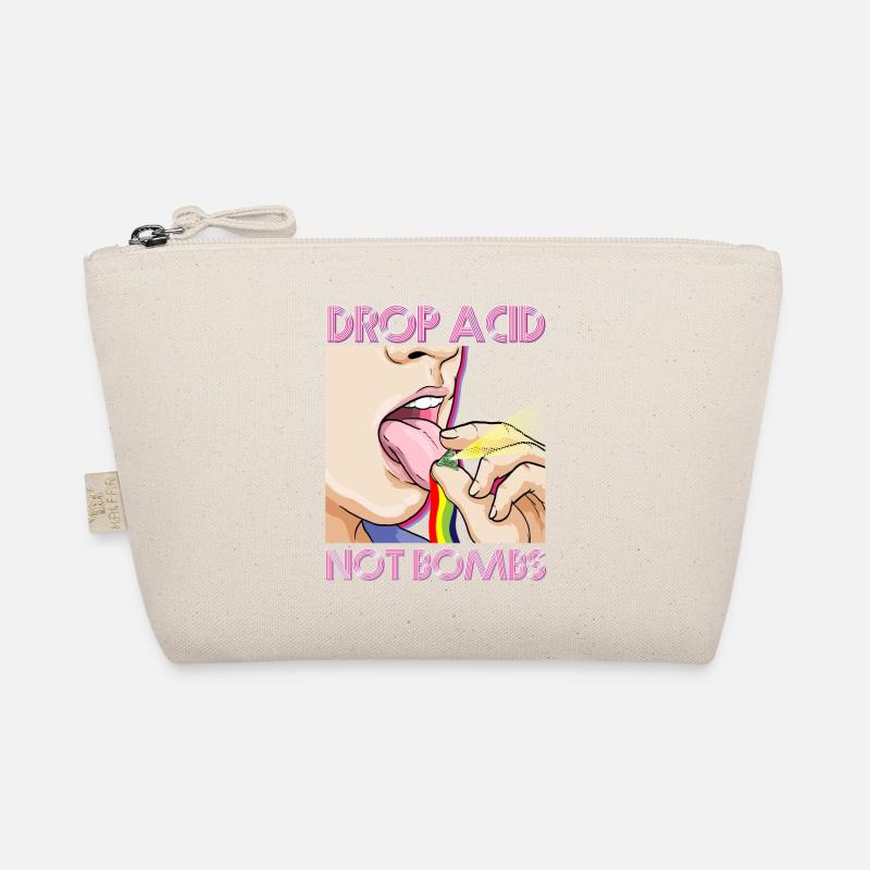 Drop Acid Not Bombs Techno Raver Cybergrind MDMA Bio-Täschchen