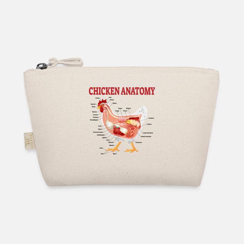 Hühner Anatomie Lustiges Geschenk Hühnerzüchter - Bio-Täschchen - Natur