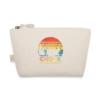 Retro Sonnenuntergang Chonk Katze Mollige Katze - Bio-Täschchen - Natur - Vorne