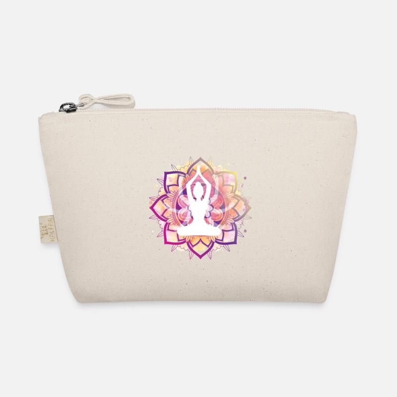 Colourful Lotus Pose Organic Pouch