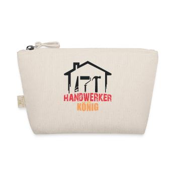 Handwerker König Werkzeug Baustelle Heimwerker - Bio-Täschchen - Natur - Vorne