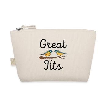 Bird watching Great Tits Funny Gift Birding Fan - Organic Pouch - nature - Front