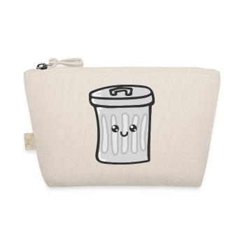 Garbage Bin Funny Gift - Organic Pouch - nature - Front