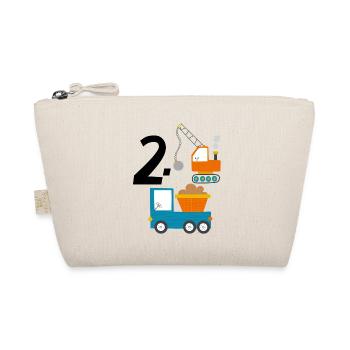 Children's Birthday Birthday 2 Years Construction Machines - Organic Pouch - nature - Front