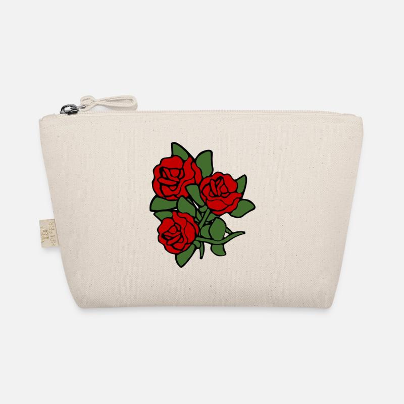 Rose - Rosen -rote Rosen - Bio-Täschchen - Natur