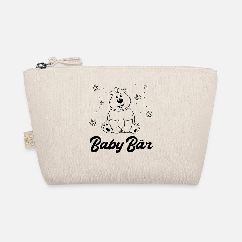 Baby Bär Papa Bär Partnerlook - Bio-Täschchen - Natur