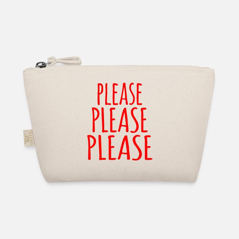 Please Please Please (red) - Franglais Humor Organic Pouch