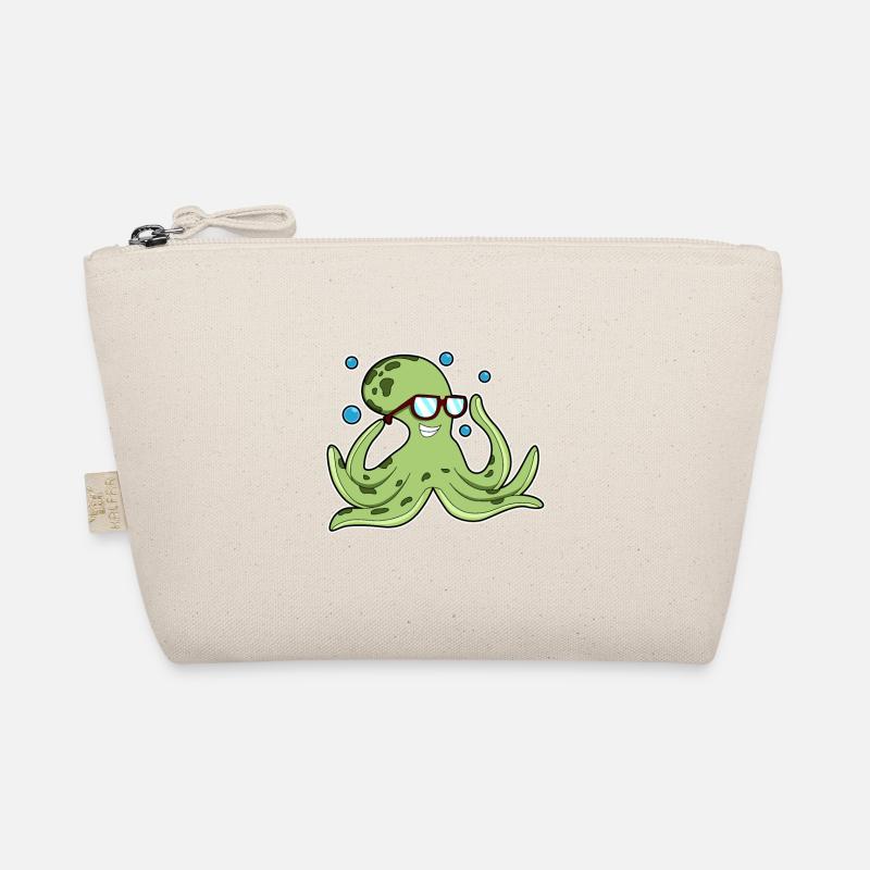 Octopus with glasses Organic Pouch