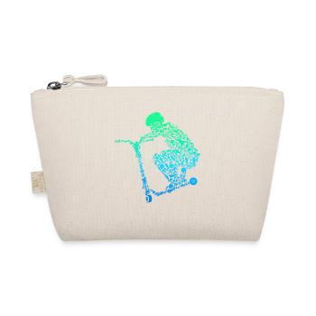 Scooter Roller Stunt Gift Boys Kids - Organic Pouch - nature - Front