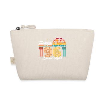 Vintage 1961 61 Birthday Retro Vintage Gift - Organic Pouch - nature - Front