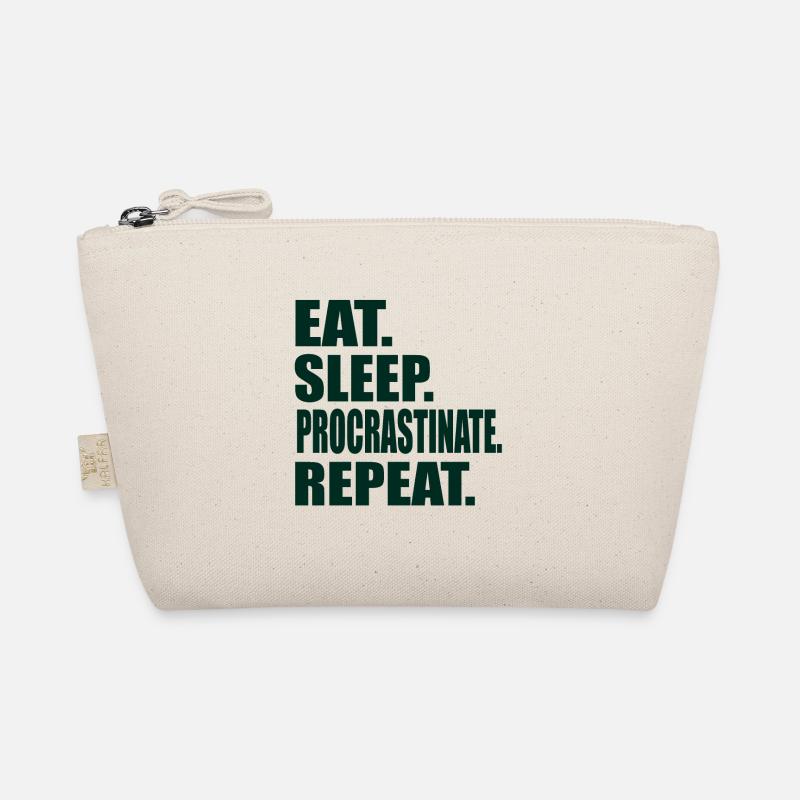 Eat Sleep Procrastinate Repeat Student Bio-Täschchen