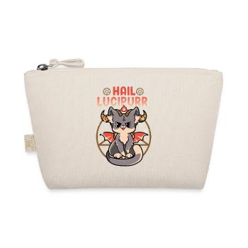 Cute & Funny Satanic Hail Lucipurr Naughty Kitten - Organic Pouch - nature - Front