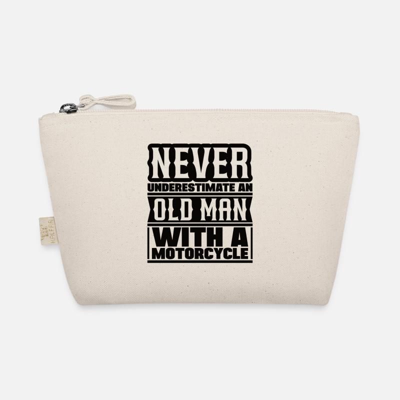 Never underestimate an old man with a motorcycle Organic Pouch