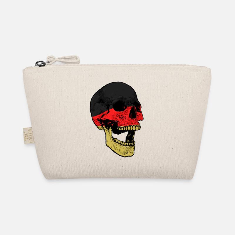 Germany Skull Skull - Organic Pouch - nature