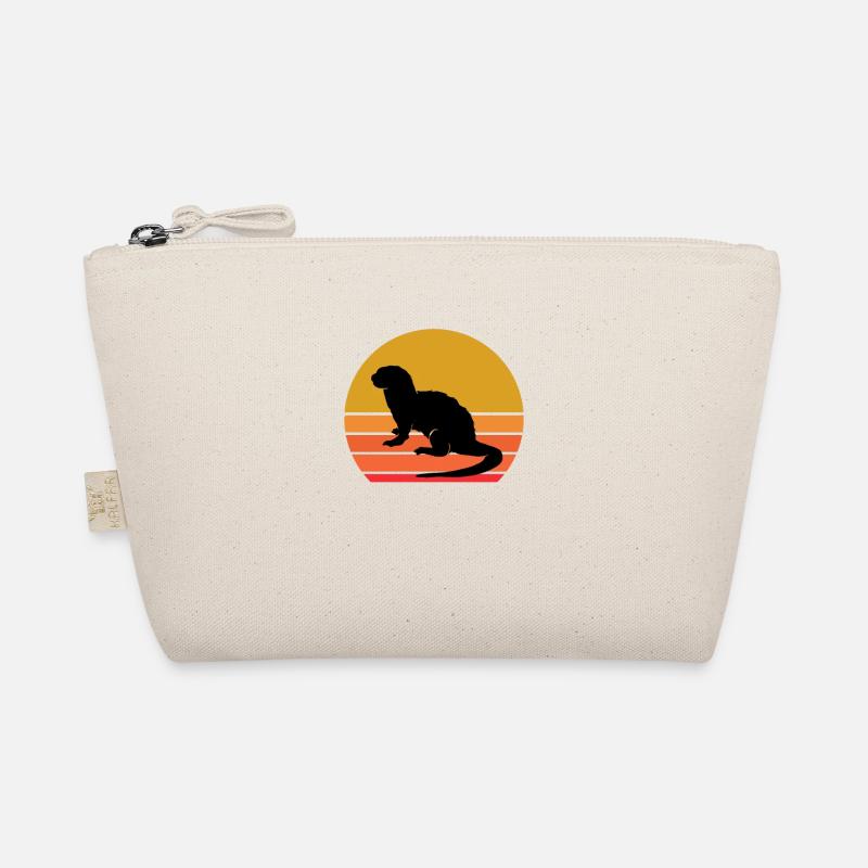 Retro Sun Otter Animal Gift Idea Organic Pouch