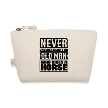 Never underestimate an old man with a horse - Organic Pouch - nature - Front