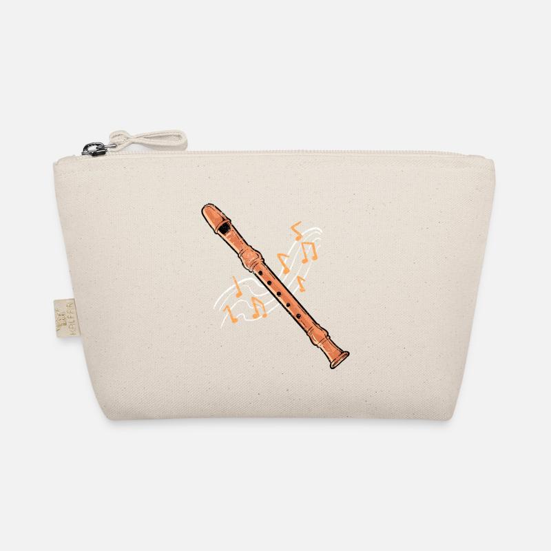 Flute Recorder Notes Flute Player Vintage Organic Pouch