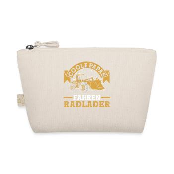 Radlader Papa Tiefbauer Vatertag Geschenk - Bio-Täschchen - Natur - Vorne