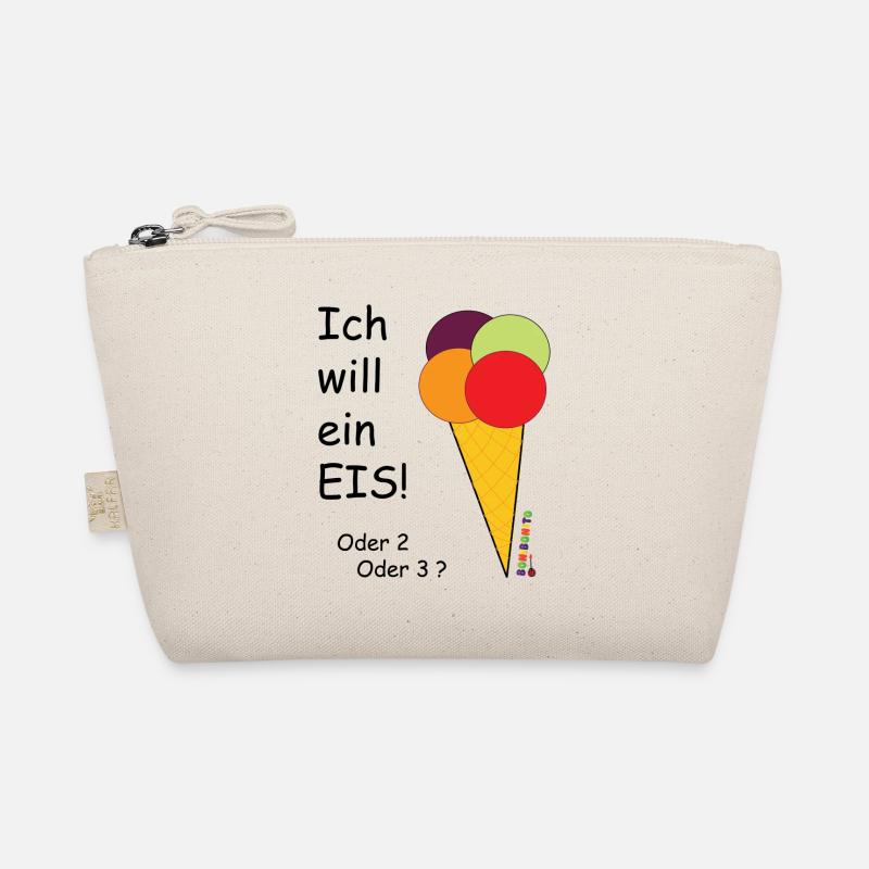 ich will ein eis - Bio-Täschchen - Natur