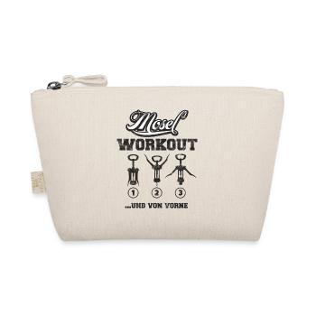 Mosel Workout Korkenzieher Wein Weinfest Shirt - Bio-Täschchen - Natur - Vorne