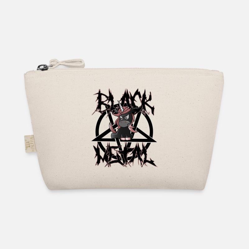 black metal einhorn - Bio-Täschchen - Natur