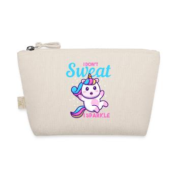Einhorn ich nicht schwitzen I Sparkle Geschenk - Bio-Täschchen - Natur - Vorne