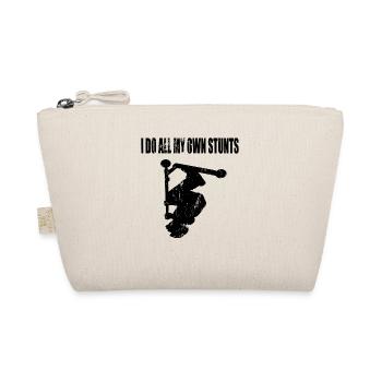 I Do All My Own Stunts - Scooter Driver Gift - Organic Pouch - nature - Front