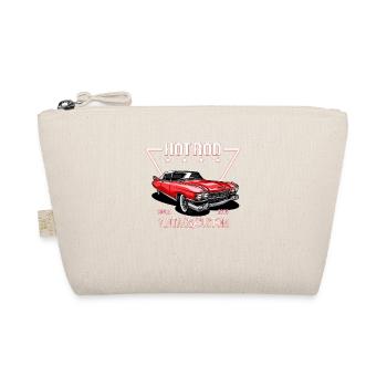 Vintage Custom HOT ROD Car - Organic Pouch - nature - Front