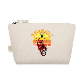 Mountain Bike Downhill Sunset Cycling - Vintage - Organic Pouch - nature - Front