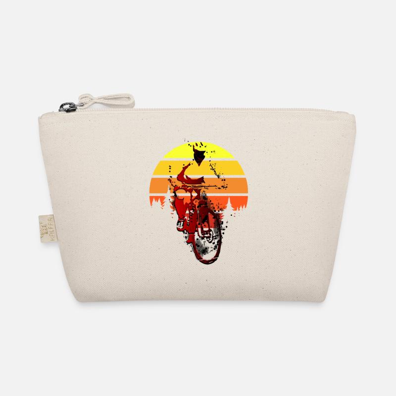 Bicycle Rider in Sunset Retro Organic Pouch