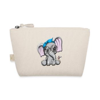 Elephant Fan Nerd Glasses Headband Mag Elephants ok - Organic Pouch - nature - Front