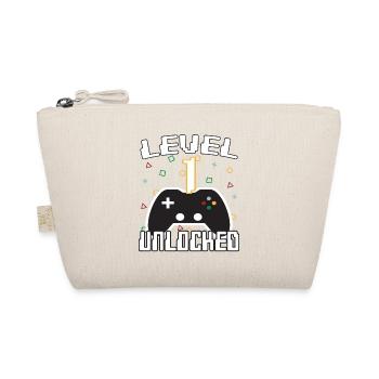 Level 1 unlocked Gamer Gift Idea - Organic Pouch - nature - Front