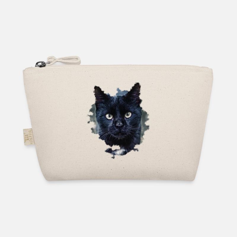 blackcat/ schwarze Katze - Bio-Täschchen - Natur