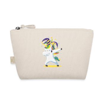 Dabbing Unicorn Mardi Gras Funny Girls Kids Dab - Organic Pouch - nature - Front