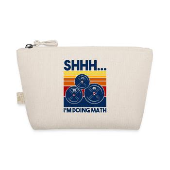 Shhh I'm Doing Math Vintage Funny Weightlifting - Bio-Täschchen - Natur - Vorne