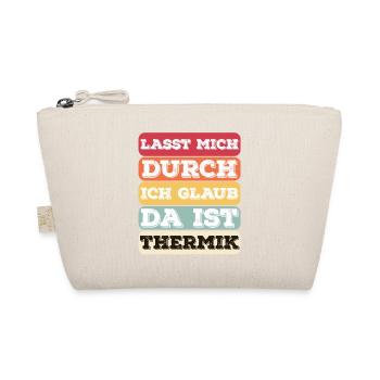 "Lasst Mich Durch Ich Glaub Da Ist Thermik" Bunt - Bio-Täschchen - Natur - Vorne