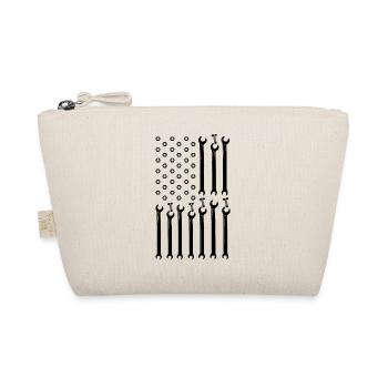Mechanic US Flag USA Car Mechanic Workshop - Organic Pouch - nature - Front